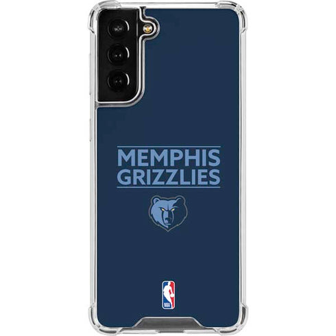 NBA Memphis Grizzlies Standard -  Blue Galaxy S21 FE Clear Case